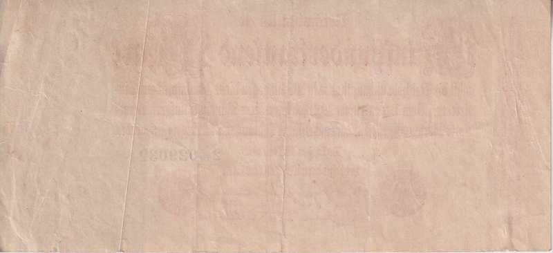 GERMANY 50,000 MARK REICHSBANKNOTE 1923 P92 VF (USED)