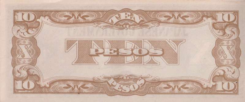 WORLD WAR 2 - PHILIPPINES 10 PESOS Japanese occupation (1942-1945) P108 A-UNC