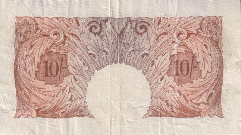 Bank of England Great Britain 10 SHILLINGS 1955-1960  'O'Brien` P368c  VF