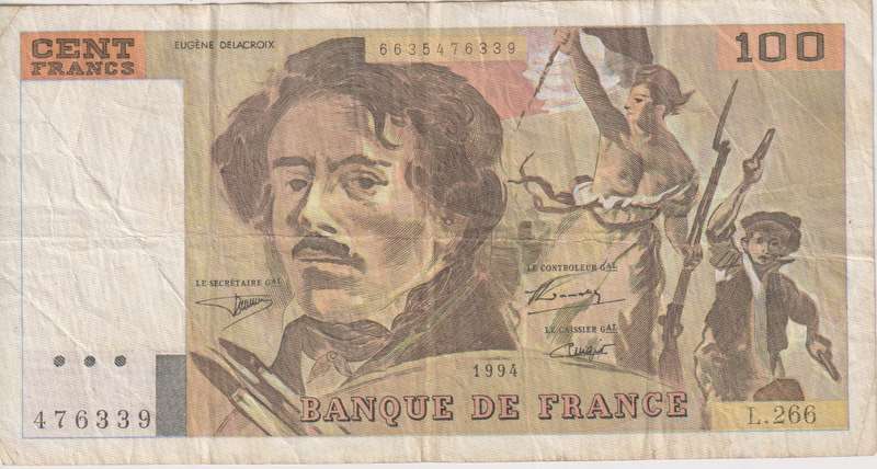 FRANCE 100 FRANCS 1994 P154 F