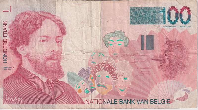 BELGIUM 100 FRANCS 1995 P147  VF