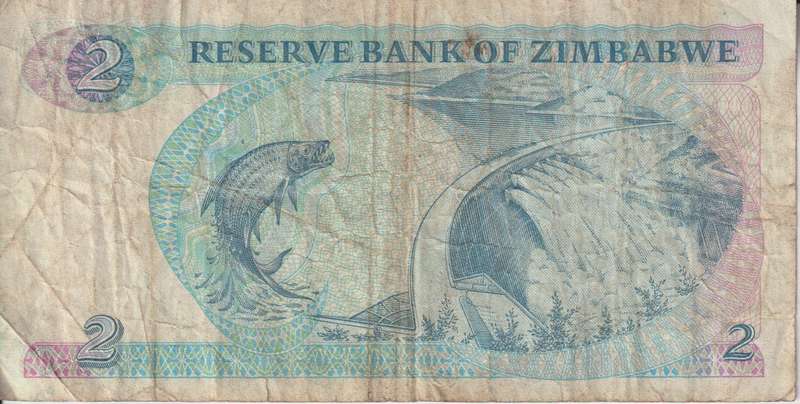 ZIMBABWE 2 DOLLARS P1b 1984 INDEPENDENCE ISSUE F