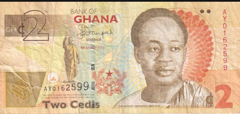 GHANA 2 CEDIS  2013 P37A  VF