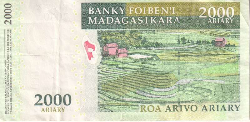 Madagascar 2000 Ariary 2003 P83  F