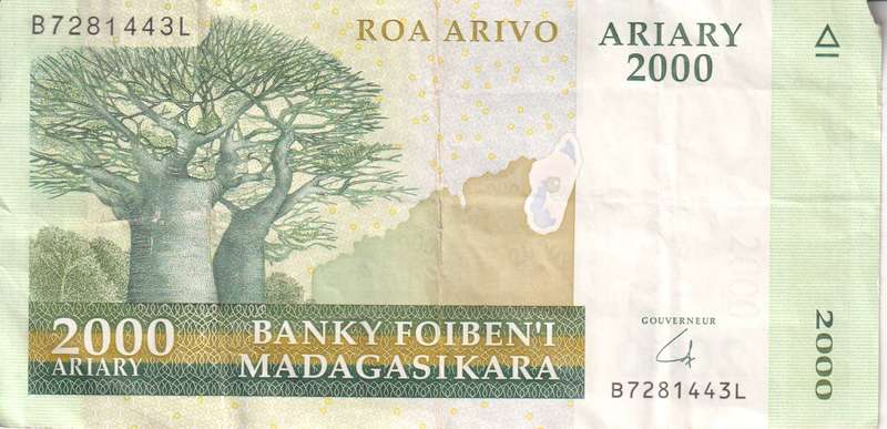 Madagascar 2000 Ariary 2003 P83  F