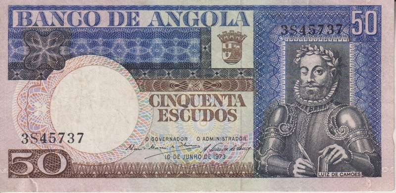 ANGOLA 50 ESCUDOS 1973 P15  F