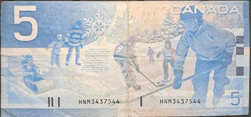 CANADA 5 DOLLAR 2002 P101  VF