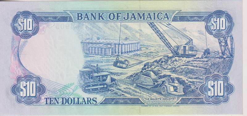 JAMAICA 10 DOLLARS 1991  P71d UNC