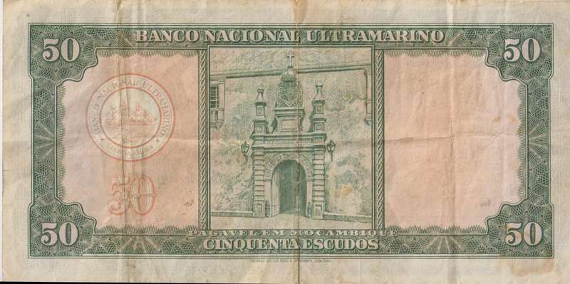 Portugal Mozambique 50 Escudos 1958 P-105 VF