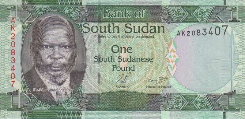 SOUTH SUDAN 1 POUND 2011 P5 UNC