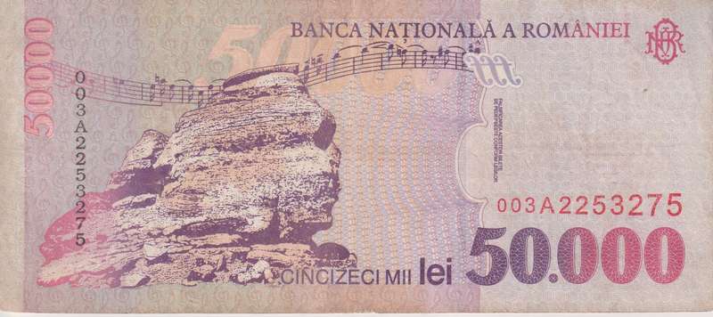 ROMANIA 50,000 LEI 2000 P109A  XF