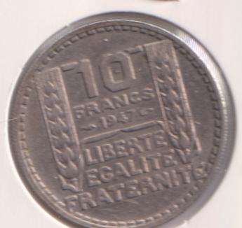 FRANCE 10 FRANCS 1947 IN COIN FLIP