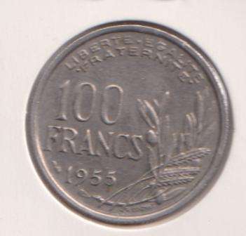 FRANCE 100 FRANCS 1955 IN COIN FLIP