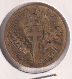 ITALY 5 CENTAVOS 1939 IN COIN FLIP