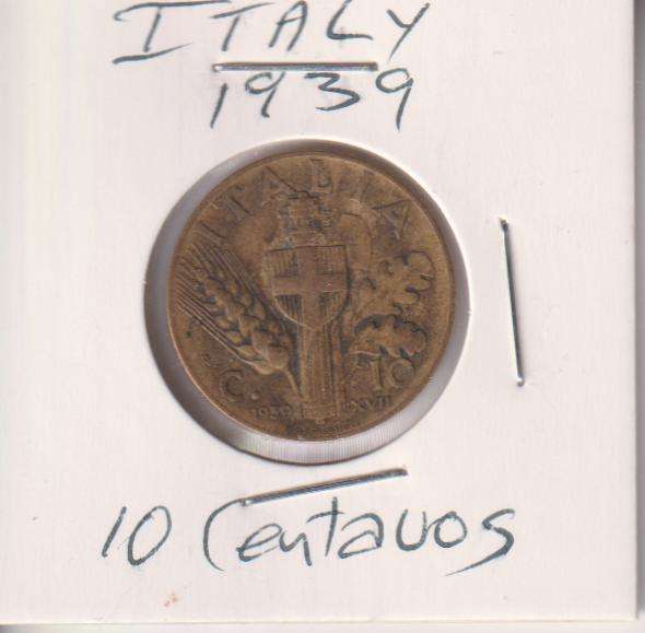 ITALY 5 CENTAVOS 1939 IN COIN FLIP