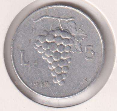 ITALY 5 LIRA 1949 IN COIN FLIP - ALUMINIUM