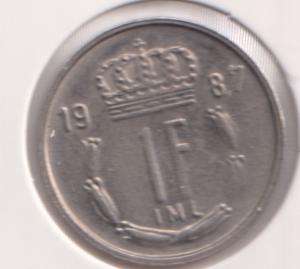 LUXEMBOURGH 1 FRANC 1987 IN COIN FLIP