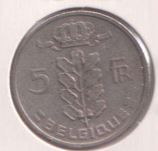 BELGIUM 5 FRANCS 1948 IN COIN FLIP