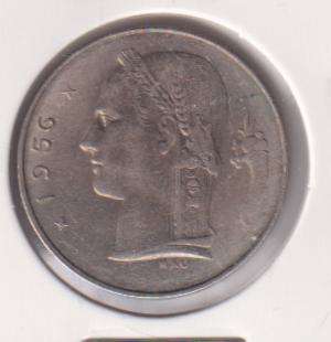 BELGIUM 1 FRANC 1956 IN COIN FLIP
