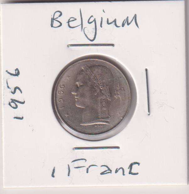 BELGIUM 1 FRANC 1956 IN COIN FLIP
