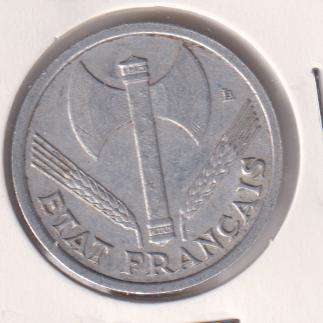 FRANCE 1 FRANC 1942 IN COIN FLIP - ALUMINIUM