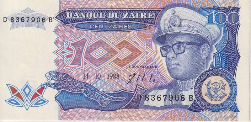 Zaire 100 ZAIRES 1988  P33 UNC