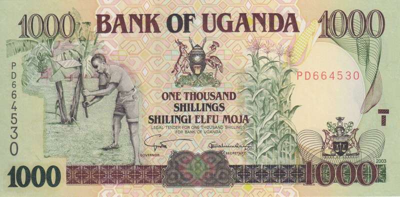 UGANDA 1000 SHILLINGS 2003  P39Ab UNC