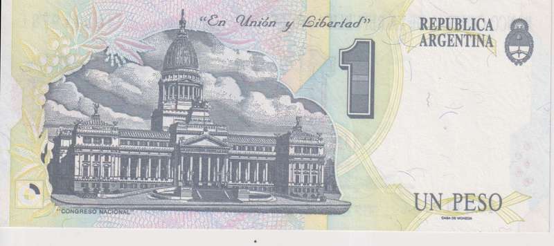 ARGENTINA 1 PESO 1993/94  P339 UNC