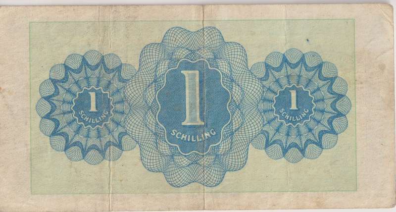 AUSTRIA 1 SHILLINGS (ALLIED MILITARY AUTHORITY) 1944 P103  VF