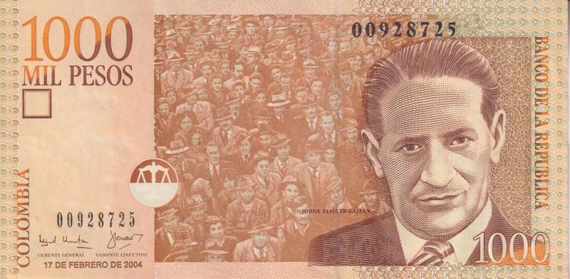 COLOMBIA 1000 PESOS 2004 P450 XF