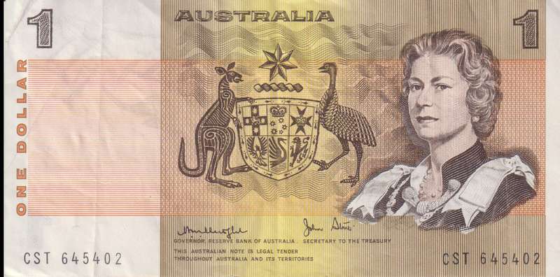 AUSTRALIA 1 DOLLAR  1979-81 P42c VF