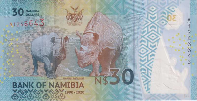 NAMIBIA 30 DOLLARS 30TH INDEPENDENCE ISSUE 2020 P18 VF