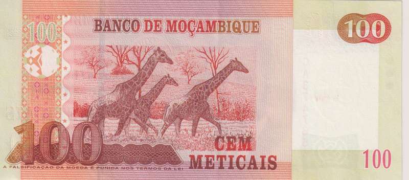 MOZAMBIQUE 100 METICALS 2006 P145A-UNC