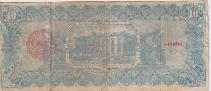 MEXICO - STATE OF CHIHUAHUA - 10 PESOS 1915 PS534  VF