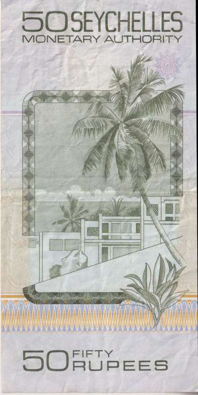 SEYCHELLES 50 RUPEES 1978 P25 VF