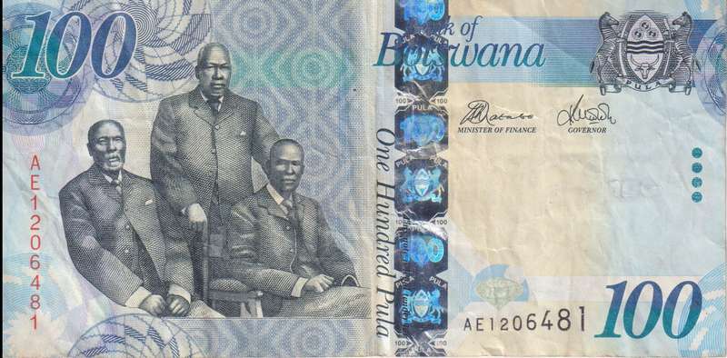 BOTSWANA  100 PULA 2012  P33 VF