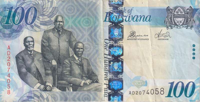 BOTSWANA  100 PULA 2012  P33 VF