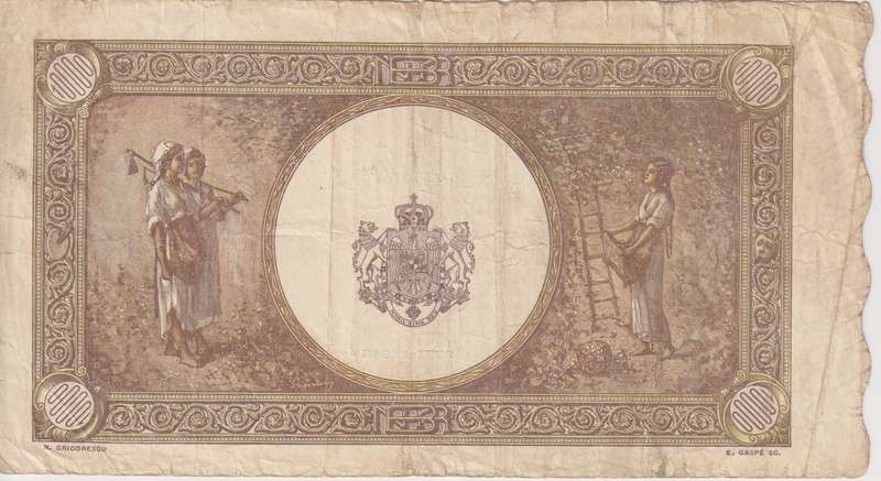 ROMANIA 10000 LEI 1946 P57  F