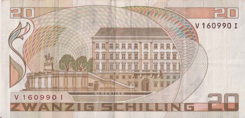 AUSTRIA 20 SCHILLINGS  1986 P148  F (USED)