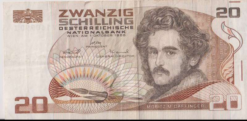 AUSTRIA 20 SCHILLINGS  1986 P148  F (USED)