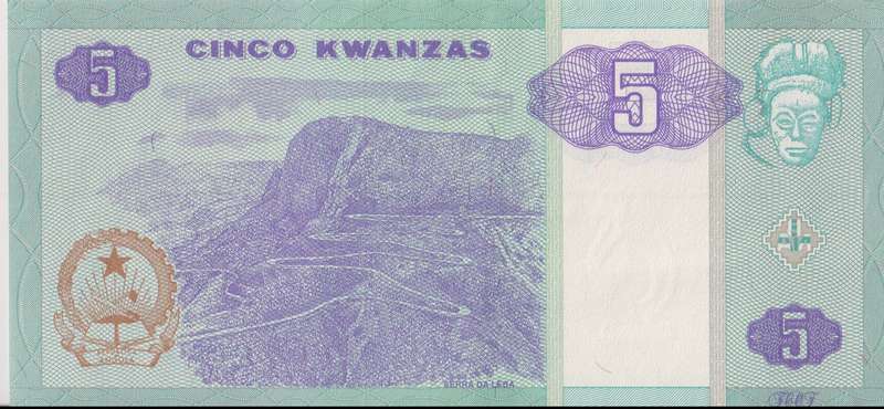 ANGOLA 5 KWANZA 2010 P114  XF
