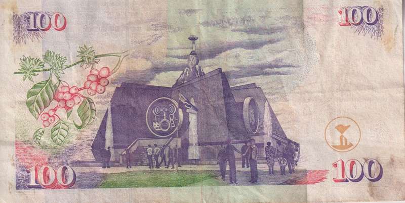 KENYA 100 SHILLINGS P37b 1997 VF
