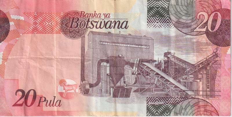 Botswana 20 Pula  P31  2009-2022  VF