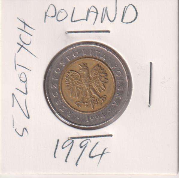 POLAND 5 ZLOTYCH 1994 IN COIN FLIP - BI-METAL