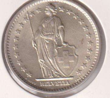 SWITZERLAND 2 FRANCS 1967 IN COIN FLIP - BEAUTIFUL CONDITION