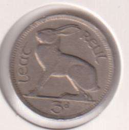 IRELAND 3 PENNY 1943 - IN COIN FLIP