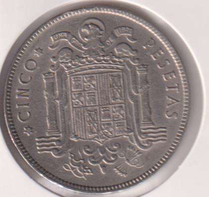 SPAIN 5 PESETAS 1949 - IN COIN FLIP