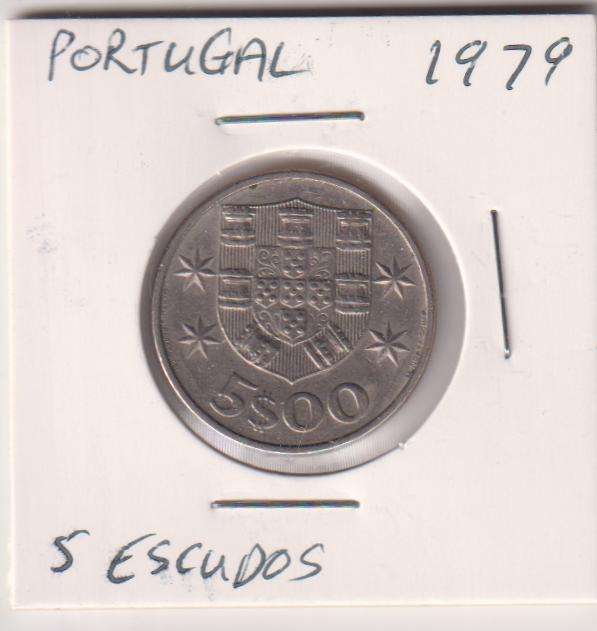 PORTUGAL 5 ESCUDOS 1979  IN COIN FLIP