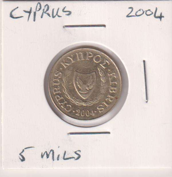 CYPRUS 5 MILS 2004  IN COIN FLIP