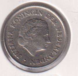 NETHERLANDS 25 CENTS 1950  IN COIN FLIP